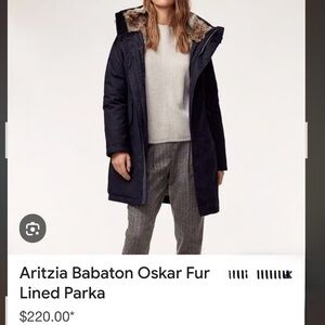 Babaton Dark Black Fur Lined Parka